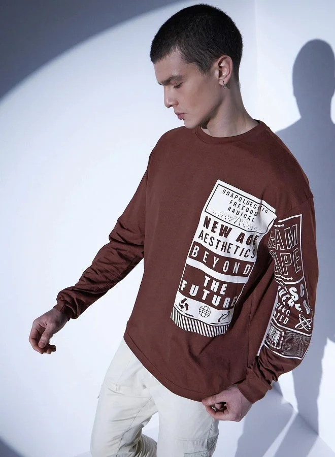 هوبرهولمي تيشيرت رجالي بني - مقاس كلاسيكي وراحة فائقة