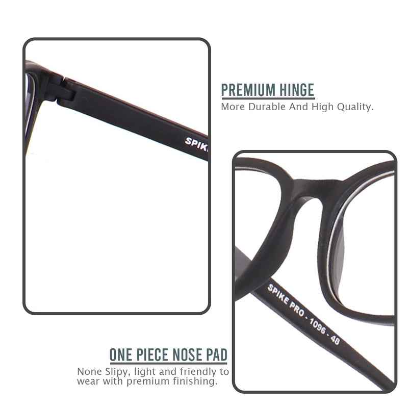 EYMEN Classic Non Prescription Clear Lens Glasses for Women Men Square Frame Eyeglasses Multiple Shades - Image 5