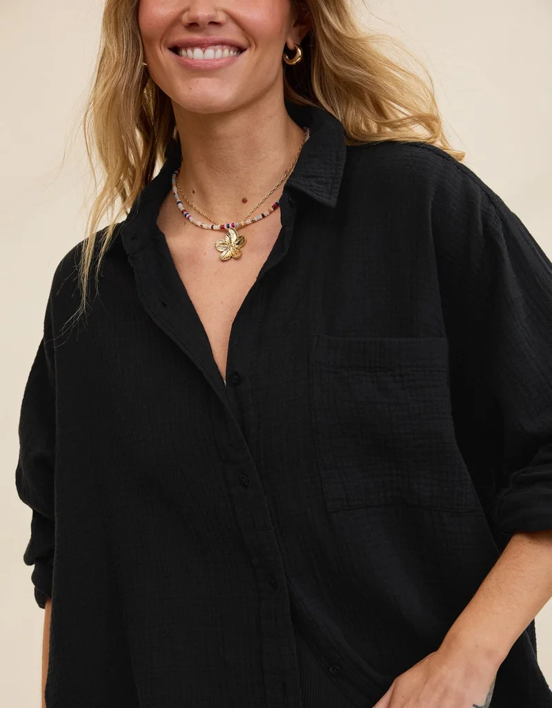 Aerie  Aerie Day-Off Cover Up Shirt for Women | Best Price UAE