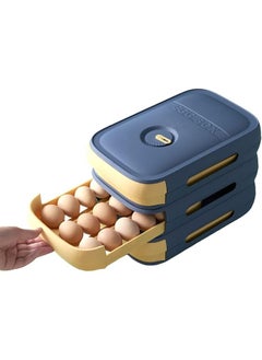 Loloty Egg Holder For Refrigerator Auto Scrolling Egg Storage Box Hold Up To 21 Eggs Anti Slip Kitchen Egg Container  - Image 1
