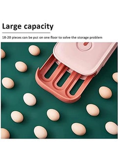 Loloty Egg Holder For Refrigerator Auto Scrolling Egg Storage Box Hold Up To 21 Eggs Anti Slip Kitchen Egg Container  - Image 4