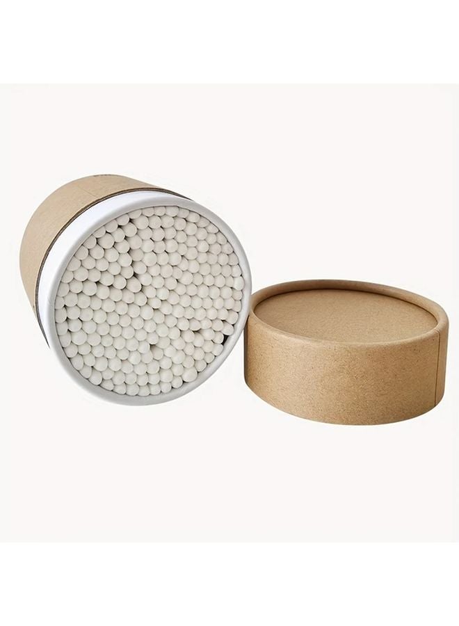 مجموعة أعواد الخيزران الخضراء ذات النهايتين 200 قطعة ناعمة قابلة للاستعمال لمرة واحدة متعددة الأغراض محمولة - Image 4