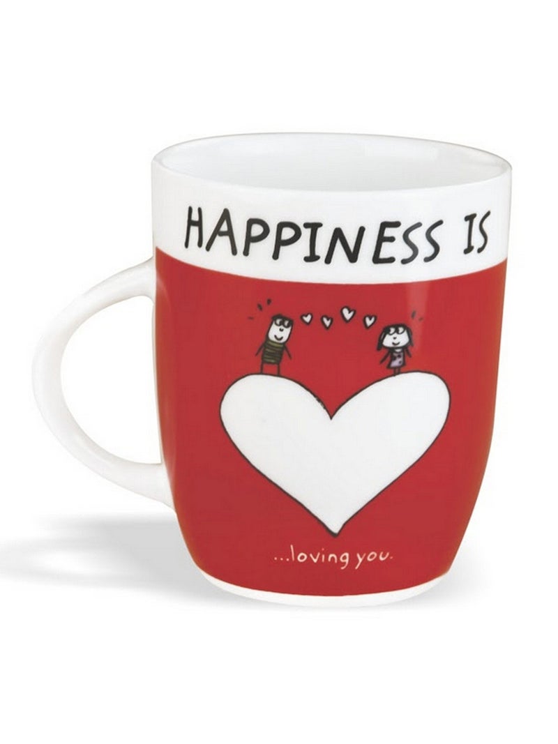 Clay Craft - Happiness Is, Loving You Bone China Milk Mug, 350 ml/7.3cm, Multicolour - Image 2