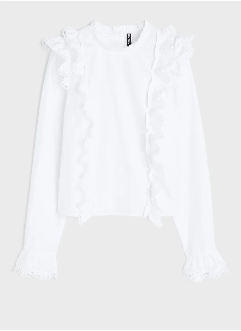 H&M Ruffle Lace Top