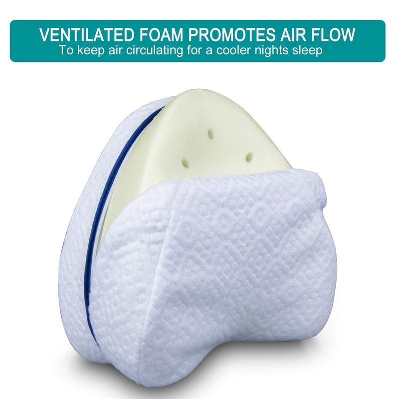 EBOFAB Sleeping Memory Foam Leg Pillow ack Hip Joint Knee Pain Relief Cushion with Washable Cover Leg Pillow for Back Pain - Image 3