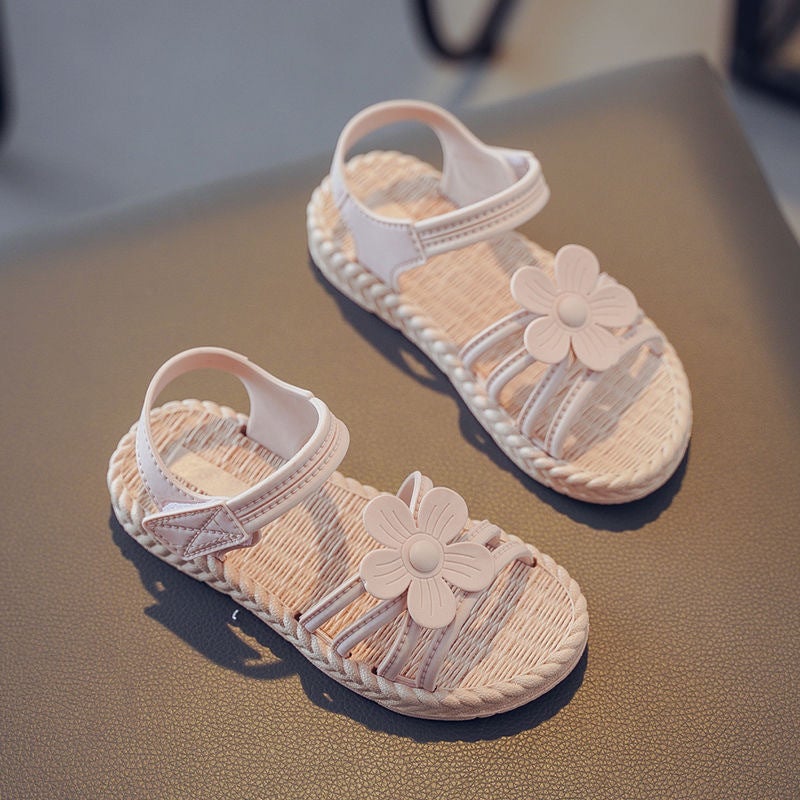 Girls Sandals 2020 New Fashion Childrens Shoes Summer Little Girl Sandals Princess Non-slip Soft Bottom Baby Shoes DRA33-pink