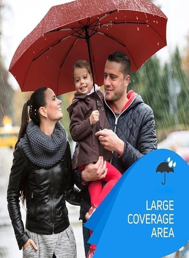 QUALIZA uv protection Umbrella Automatic open close for rain and sun protection 3 fold umbrella for men women kids boys girls big size large three fold stylish folding under windproof travel - Image 4