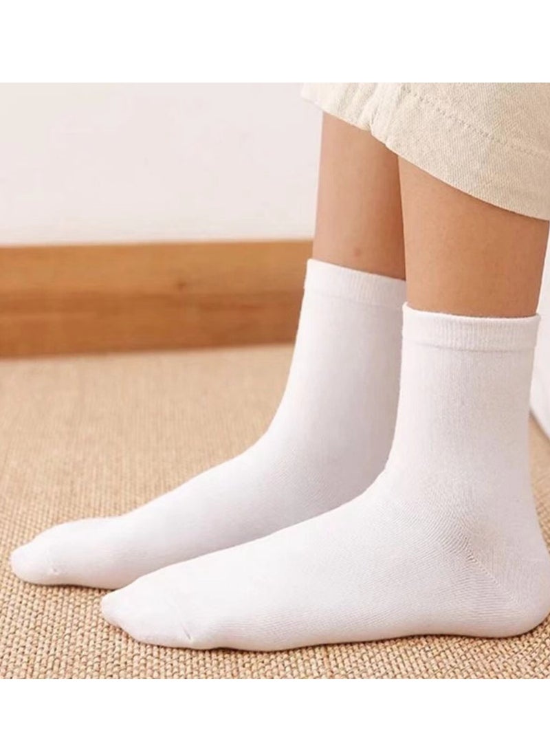 شرابات رجالي مجموعة مكونة من 10 زوج أبيض جوارب رجالي عالية الجودة مقاس موحد مناسب للجميع - Image 2