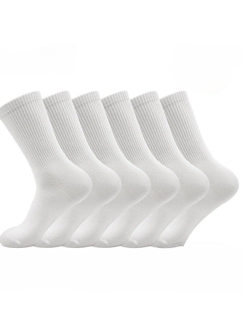 شرابات رجالي مجموعة مكونة من 10 زوج أبيض جوارب رجالي عالية الجودة مقاس موحد مناسب للجميع - Image 3