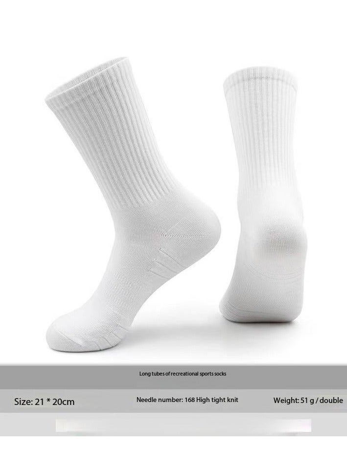 شرابات رجالي مجموعة مكونة من 10 زوج أبيض جوارب رجالي عالية الجودة مقاس موحد مناسب للجميع - Image 5