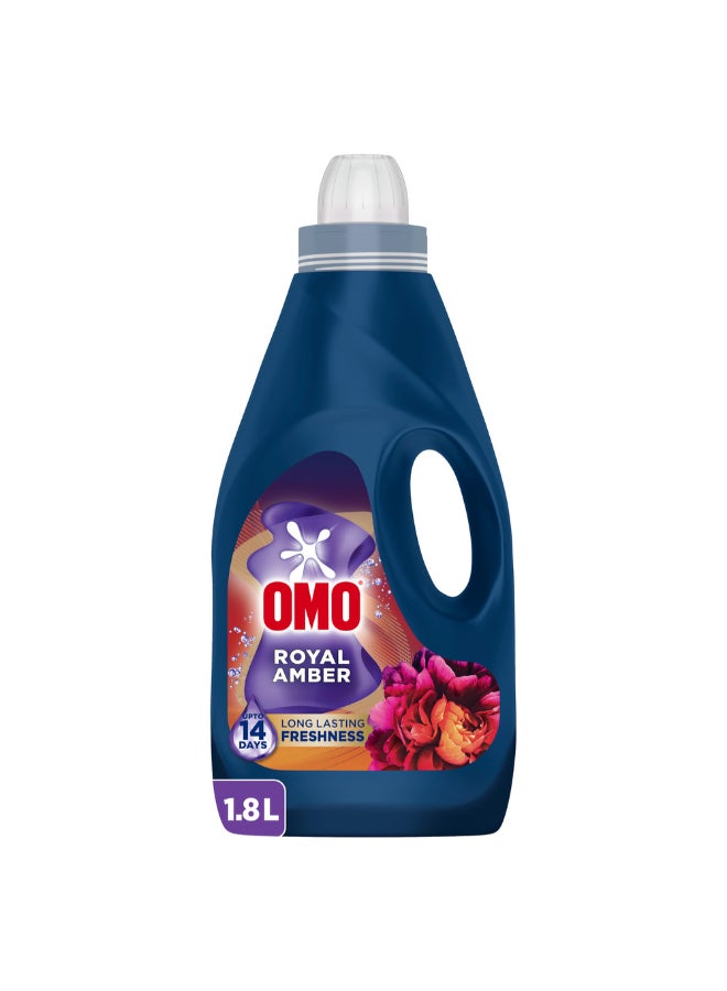 Omo Laundry Liquid Detergent, Royal Amber, Long-Lasting Freshness Up To 14 Days, Up To 100% Stain Removal In 1 Wash, 1.8L - Image 3