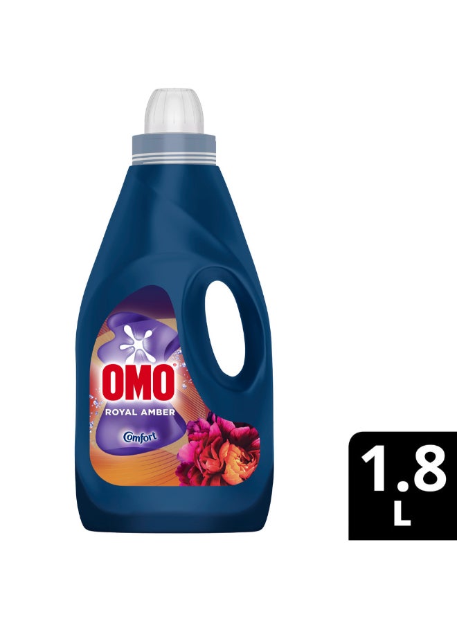 Omo Laundry Liquid Detergent, Royal Amber, Long-Lasting Freshness Up To 14 Days, Up To 100% Stain Removal In 1 Wash, 1.8L - Image 2