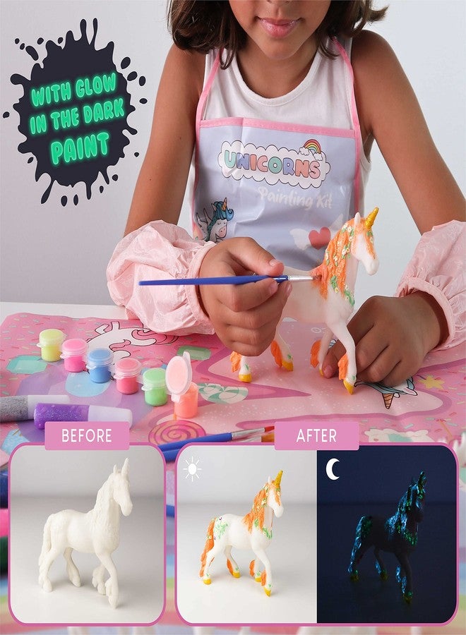 BONNYCO Unicorns Gifts for Girls Painting Kit with 18 Figurines, Painting for Kids with Glow in The Dark. Girl Toys 3 4 5 6 7 8 9 10 Years, Crafts Kids Gifts, Birthday, Christmas. Unicorn Toys Niñas - Image 4