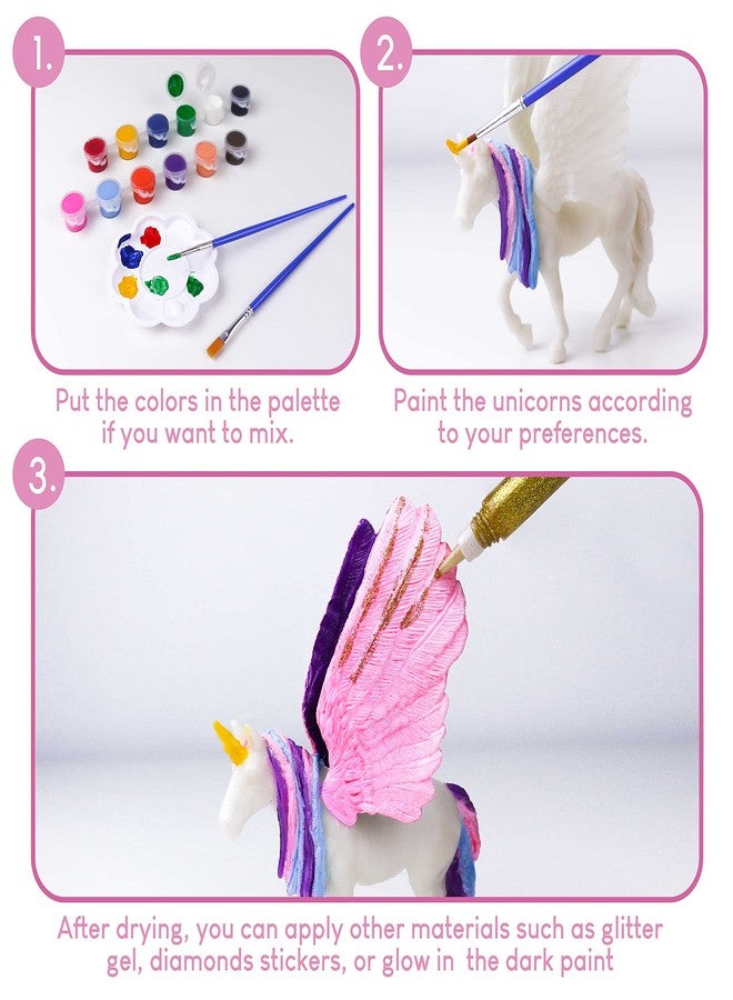 BONNYCO Unicorns Gifts for Girls Painting Kit with 18 Figurines, Painting for Kids with Glow in The Dark. Girl Toys 3 4 5 6 7 8 9 10 Years, Crafts Kids Gifts, Birthday, Christmas. Unicorn Toys Niñas - Image 3