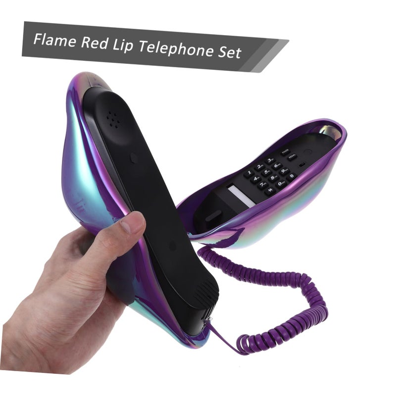 Creative Lip Shaped Vintage Dial Phone Home Decor For Housewarming Gifts - Image 5