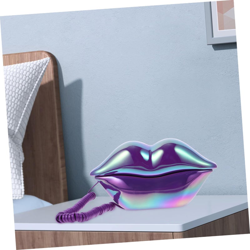 Creative Lip Shaped Vintage Dial Phone Home Decor For Housewarming Gifts - Image 3