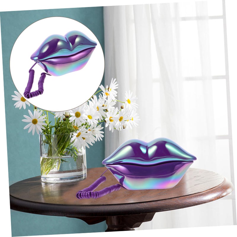 Creative Lip Shaped Vintage Dial Phone Home Decor For Housewarming Gifts - Image 4