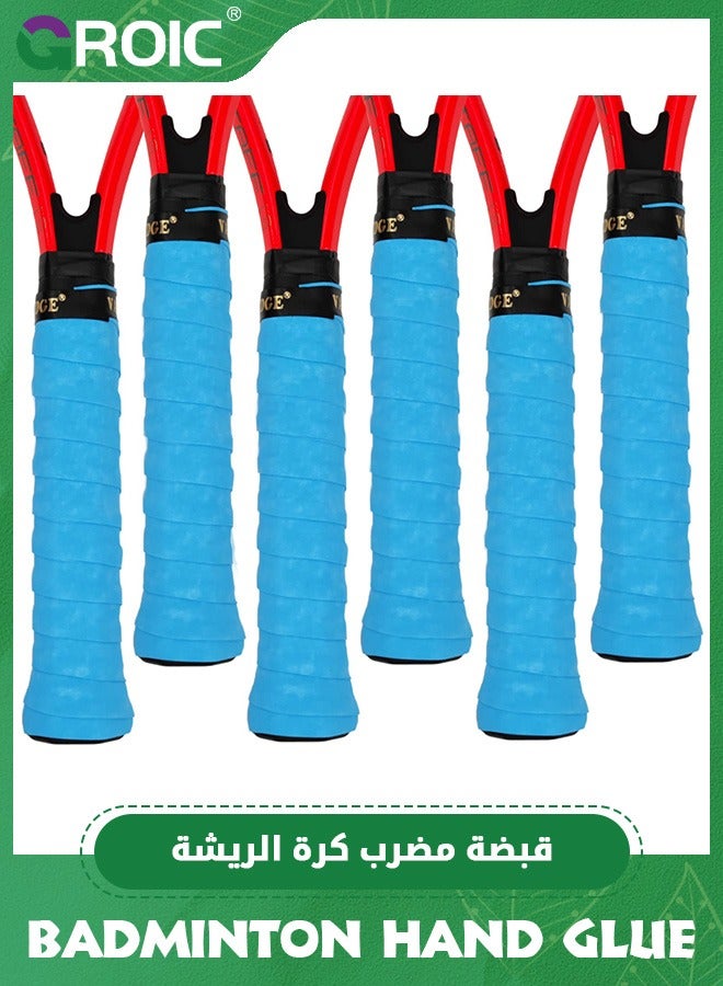 GROIC 6 Pack Tennis Racket Grip Tape,Racket Grip,Precut Dry Feel Grip Tape Absorbs Sweat Tennis Grip,Badminton Overgrip Pickleball Overgrip Tennis Overgrip  - Image 2