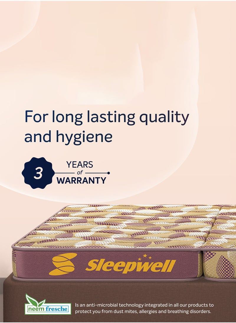 Sleepwell - Tarang Foldable Mattress, PU Foam, Neem Fresche Technology, Single Bed Size With Storage Cover, 190L X 90W X 10H XM, 179900087329 - Image 1
