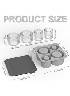 XiuWoo Silicone Ice Cube Tray for Tumbler 40oz 30oz 20oz Hollow Cylinder Ice Mold with Lid for Whiskey, Drinks, Coffee,Juice  - Image 4