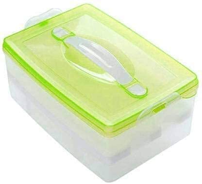 KEXES KEXES Egg Storage Container and Dining Refrigerator Safe Egg Tray Container Unbreakable Egg Storage Basket for Fridge Plastic Egg Tray DOUBLE LAYER 24 GRID  - Image 3