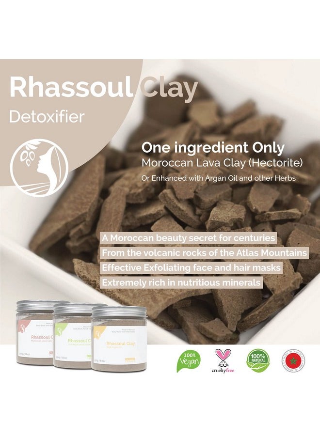 Fatima's Garden - Rhassoul Clay 100% Natural Moroccan Ghassoul Clay Powder For Face Hair & Hammam; Cleansing And Softening & Purifying For The Skin/Hair Vegan Crueltyfree 35Oz / (1Kg) - Image 1