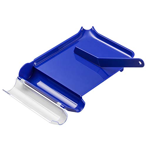 Medarchitect Right Hand Pill Counting Tray with Spatula (Blue - L Shape) - Image 1