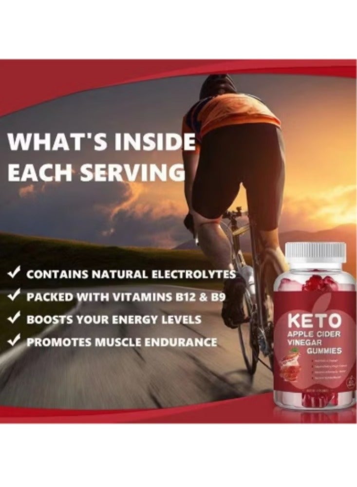 كيتو علكات كيتو بخل التفاح – عضوي مع فيتامين B12 وB9 – دعم الطاقة والهضم وتوازن الوزن – 60 علكة - Image 5