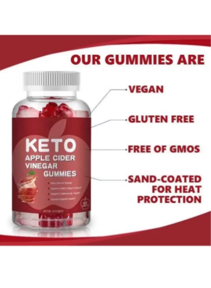 كيتو علكات كيتو بخل التفاح – عضوي مع فيتامين B12 وB9 – دعم الطاقة والهضم وتوازن الوزن – 60 علكة - Image 4