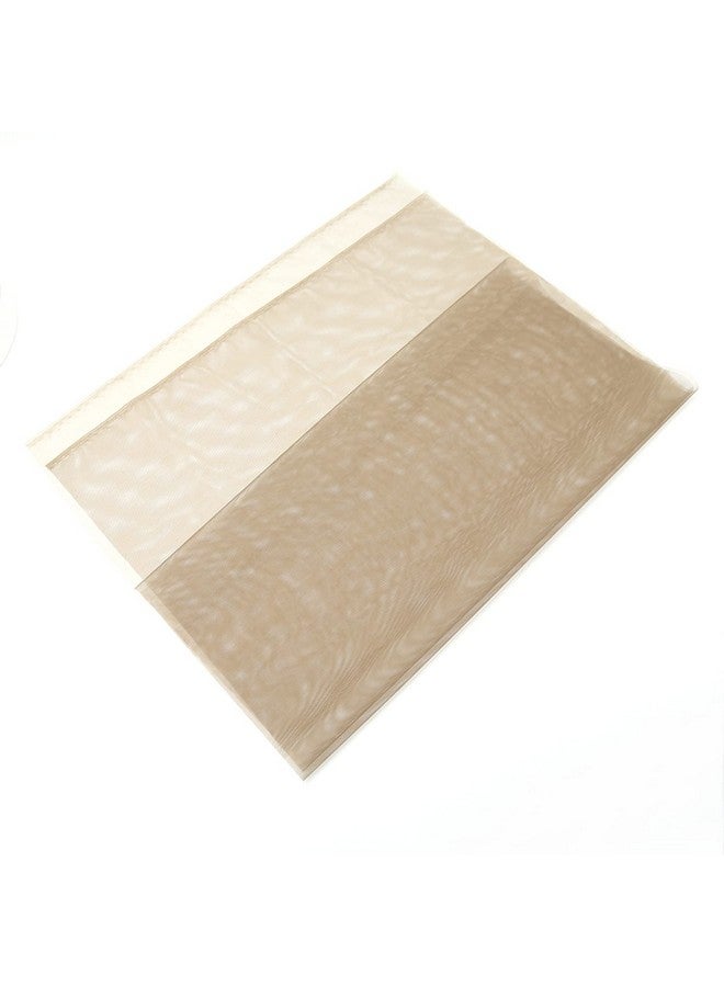 BTWTRY 1/2 Yard Light Brown Lace Net Material For Wigs Making & Repair Wig Caps Closures And Frontals Foundation Wig Accessories 43Inchx18Inch (Light Brown-1/2 Yard) - Image 1