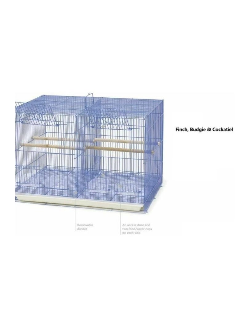 vsell24 Light Weight Hanging Bird Cage For Small And Medium Birds Parakeets Parrot Cockatiels Canary Finch Budgie Lovebirds Bird Cage Divided Into Two 60X42X41cm  - Image 2