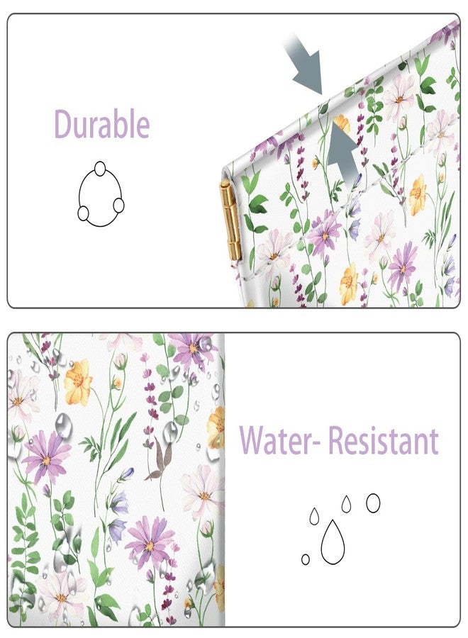 Simikol Squeeze Coin Purse Pouch Change Holder Mini Purse Coin Pocket for Handbag,White Daisy - Image 5
