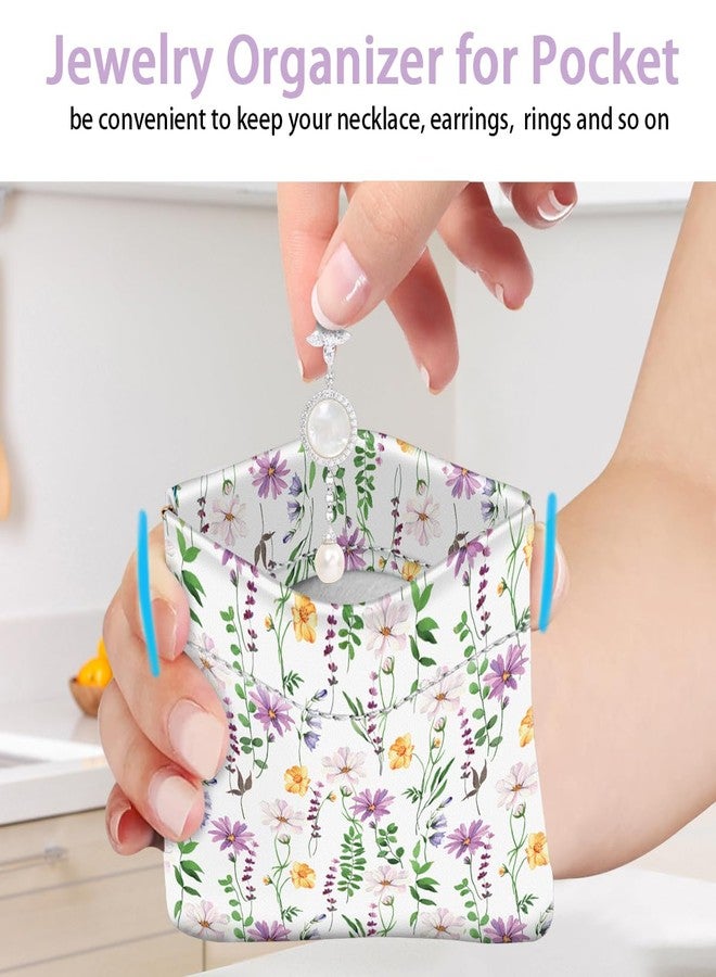 Simikol Squeeze Coin Purse Pouch Change Holder Mini Purse Coin Pocket for Handbag,White Daisy - Image 4