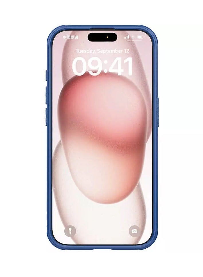 Nillkin Super Frosted Shield Pro Matte Case for Apple iPhone 15 Pro Max (6.7", 2023) – Slim, Durable, Eco-Friendly, and 360° Protection in Stylish Blue - Image 2