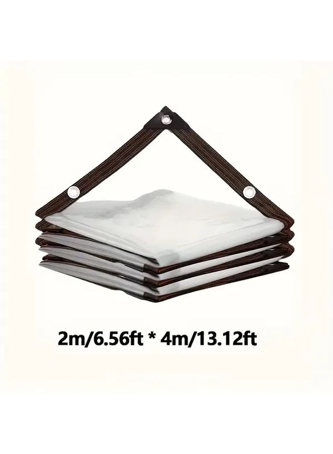 Reinforced Clear Rain Tarp 78 74inch By 157 48inch Durable Tear Resistant All Day Protection - Image 2