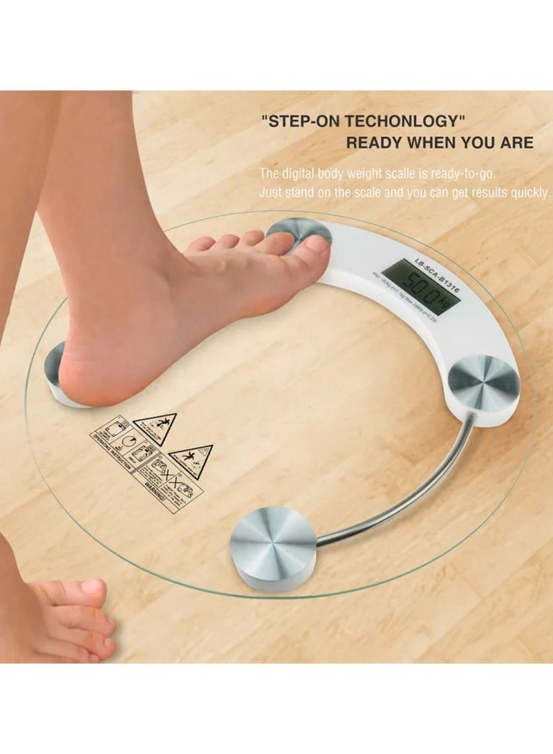 Generic Round Scale 5-180kg Digital Led Display Floor Weighing Electronic Smart Body Home Bathroom  - Image 5