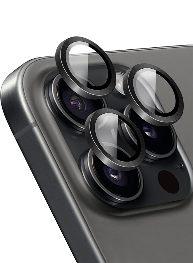 Tersely [4 Pieces] Camera Lens Protector for iPhone 16 Pro and iPhone 16 Pro Max 2024, 9H Transparent Camera Tempered Glass Protective Cover - Image 1