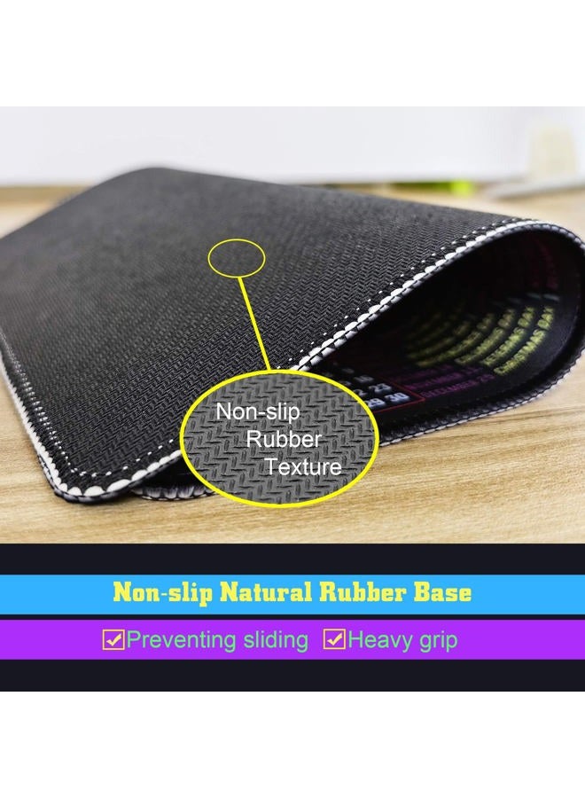 RMYMPMYX Mouse Pad with Stitched Edge, Computer Mouse Mat with Non-Slip Rubber Base, Mouse Pads for Computers Laptop Mouse 9.6x7.9x0.1 inch, (2026 Calendar Black) - Image 4