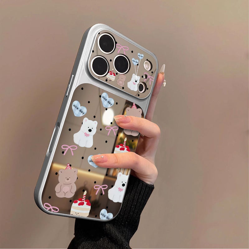 Cake Bear Is Suitable for Apple 17Promax Mobile Phone Case Iphone16Pro New Model 15 Mirror Surface 14 New Model 13 - Image 3