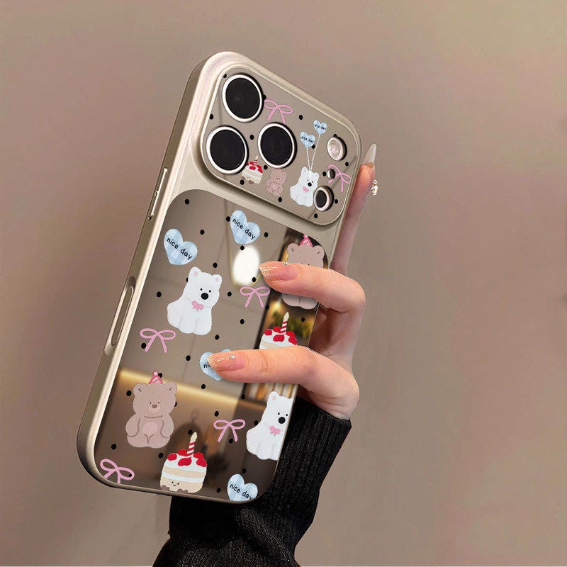 Cake Bear Is Suitable for Apple 17Promax Mobile Phone Case Iphone16Pro New Model 15 Mirror Surface 14 New Model 13 - Image 2
