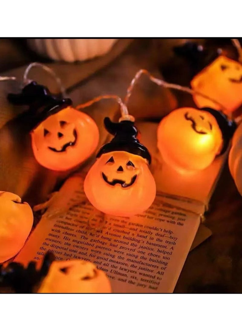 Y&D LED Black hat jack-o '-lantern decoration outdoor light string.