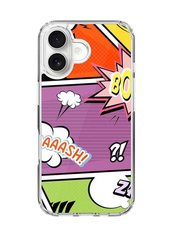 Classic Clear MagSafe Case for iPhone 17 , Hybrid Soft Case Flexible Edges Anti Drop TPU PC Gel Thin Transparent Cover [ Designed for iPhone 17 ] - Comic Strip Full Print