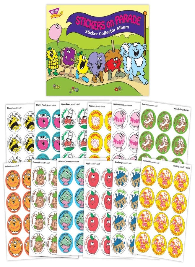 Trend Stickers on Parade Retro Scratch 'n Sniff Stinky Sticker and Album Combo Pack by TREND - 12 Sticker Packs, 1980s Authentic Designs! - Image 2