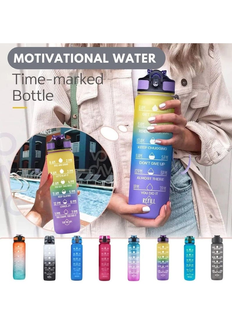 FFA SPORTS Fitness for All Sports Water Bottle with Time Marker  Leak proof 1L Water Bottle for Men Women and Office School Gym - Image 4