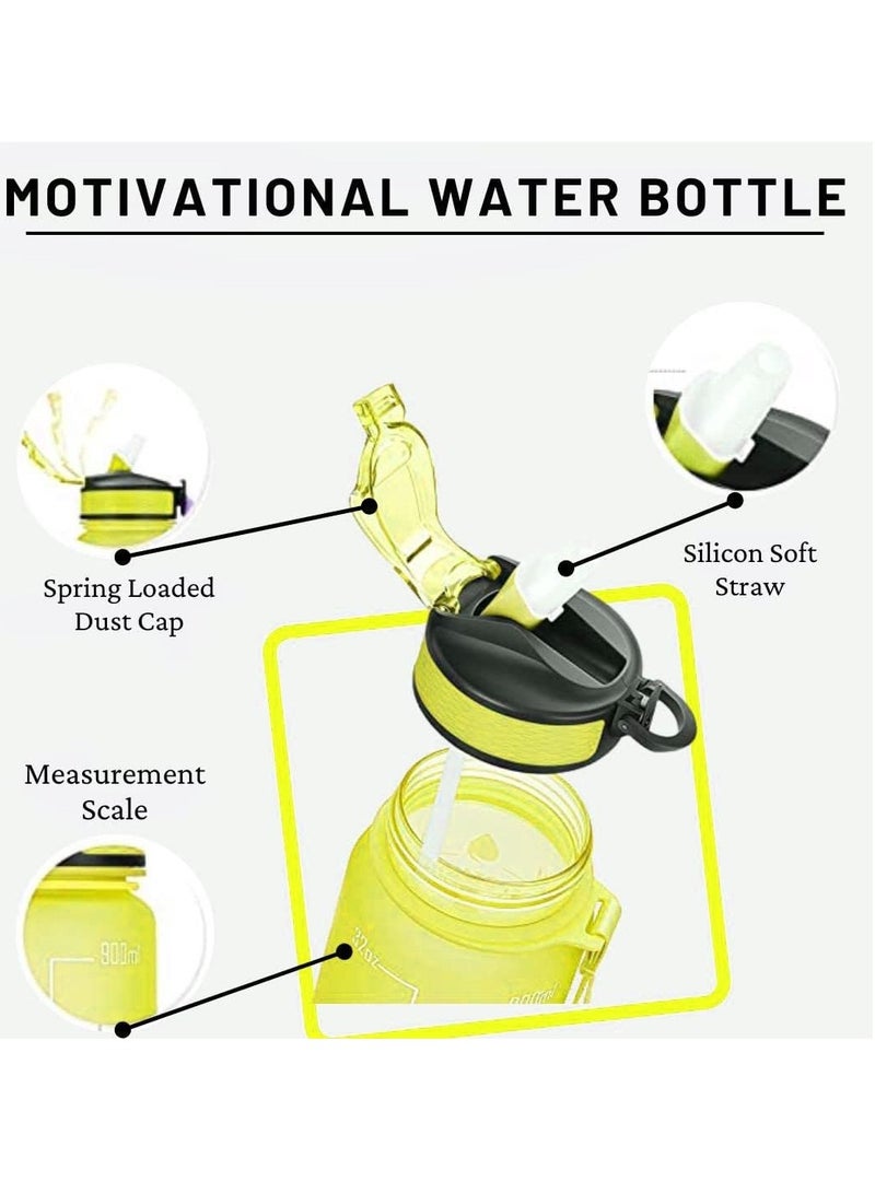 FFA SPORTS Fitness for All Sports Water Bottle with Time Marker  Leak proof 1L Water Bottle for Men Women and Office School Gym - Image 3