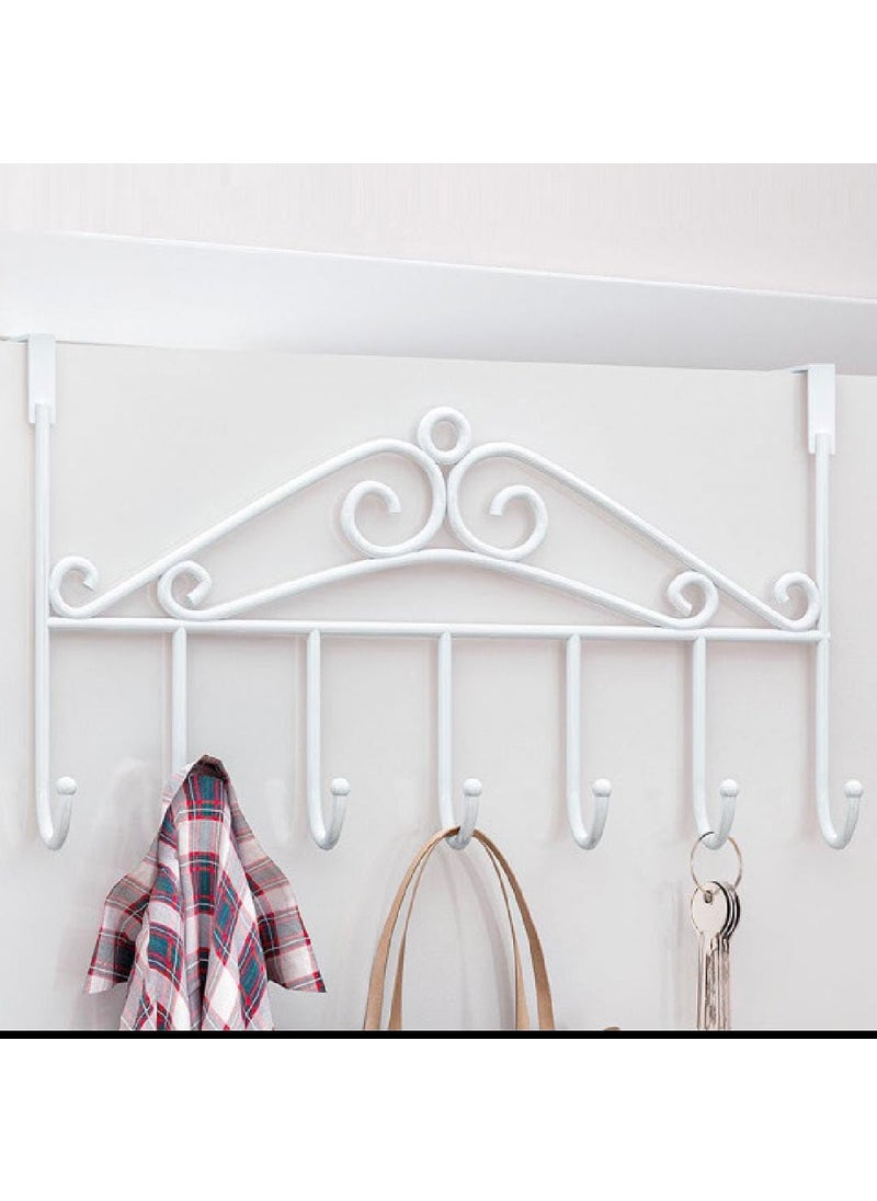 Cuvito Cuvito WallMounted Decorative Metal Coat Rack with 7 Hooks Black  - Image 5