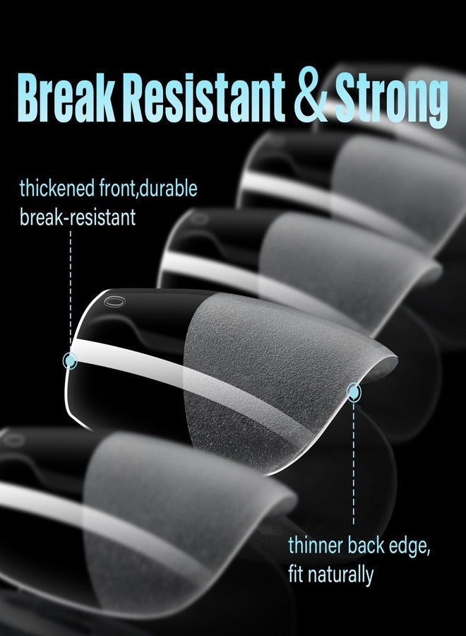 TOMICCA Extra Short Coffin Nail Tips, 240Pcs Half Matte Press on Full Cover Acrylic Nails, 12 Sizes Pre -Shape Soft Acrylic Fake Nail Tips for Nail Extension Art Home DIY Nail Salon - Image 4