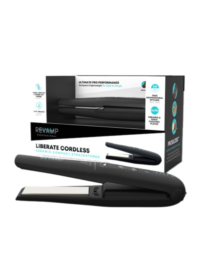 REVAMP Liberate Cordless Compact Hair - Straightener - Black  - Image 1