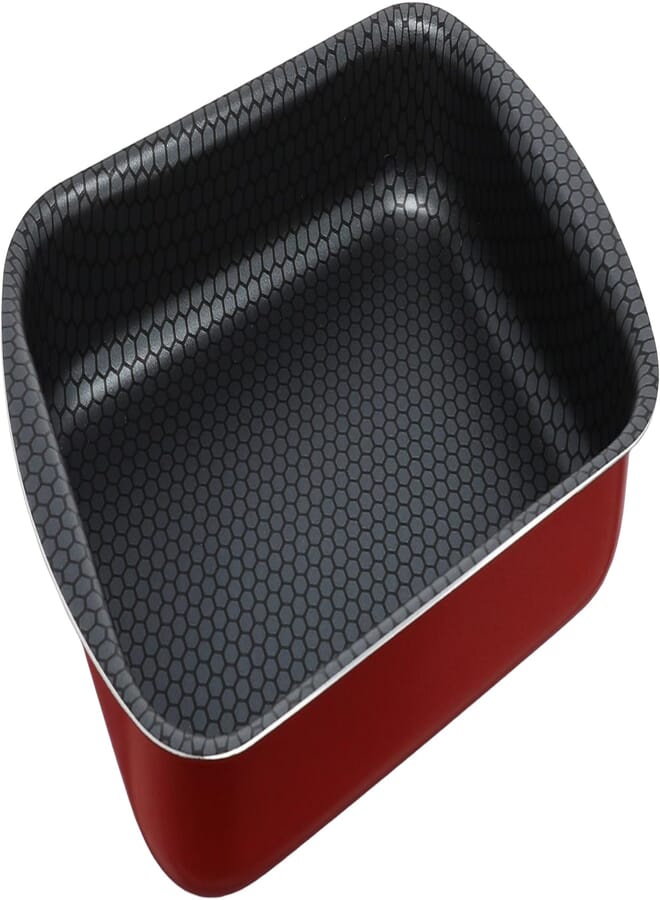 Trueval Teflon rectangular casserole RED size 25 RC25B