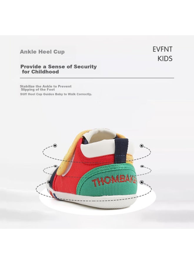 Thombaker Baby Walking Shoes Spring Girls Soft Bottom Baby Boys Functional Shoes Infant Toddler Shoes Red Bear Size 17 - Image 1
